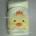 bamboo baby receiving blanket with cute embroidery